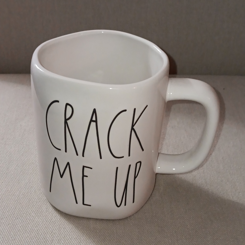 Rae Dunn white Crack me up artisan collection mug